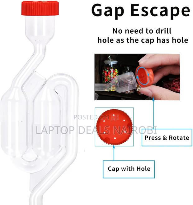 Twin Bubble Airlocks Set, Airlocks for Fermenting - thumbnail 2