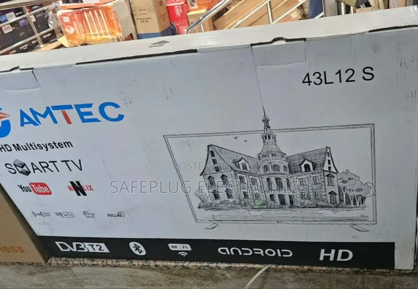Amtec - 43l (12s) Android Smart Tv - 43 Inch Frameless