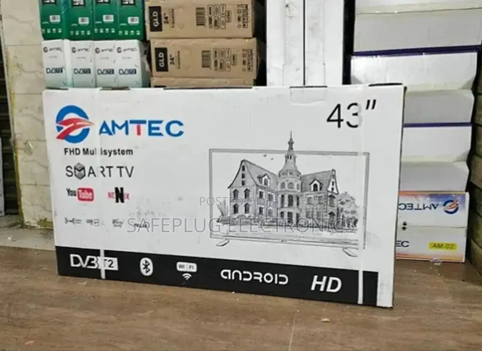 Amtec - 43l (12s) Android Smart Tv - 43 Inch Frameless