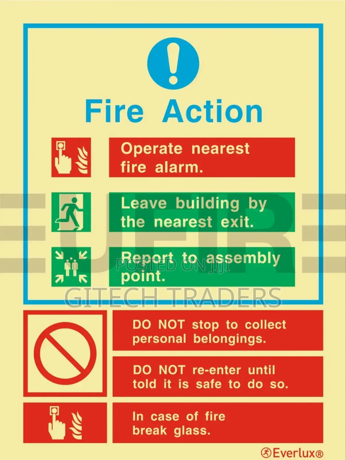 Fire Action Fire Action Sign