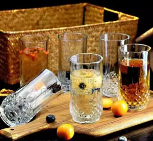 Set of 6 Long Diamond Glasses