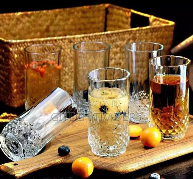 Set of 6 Long Diamond Glasses