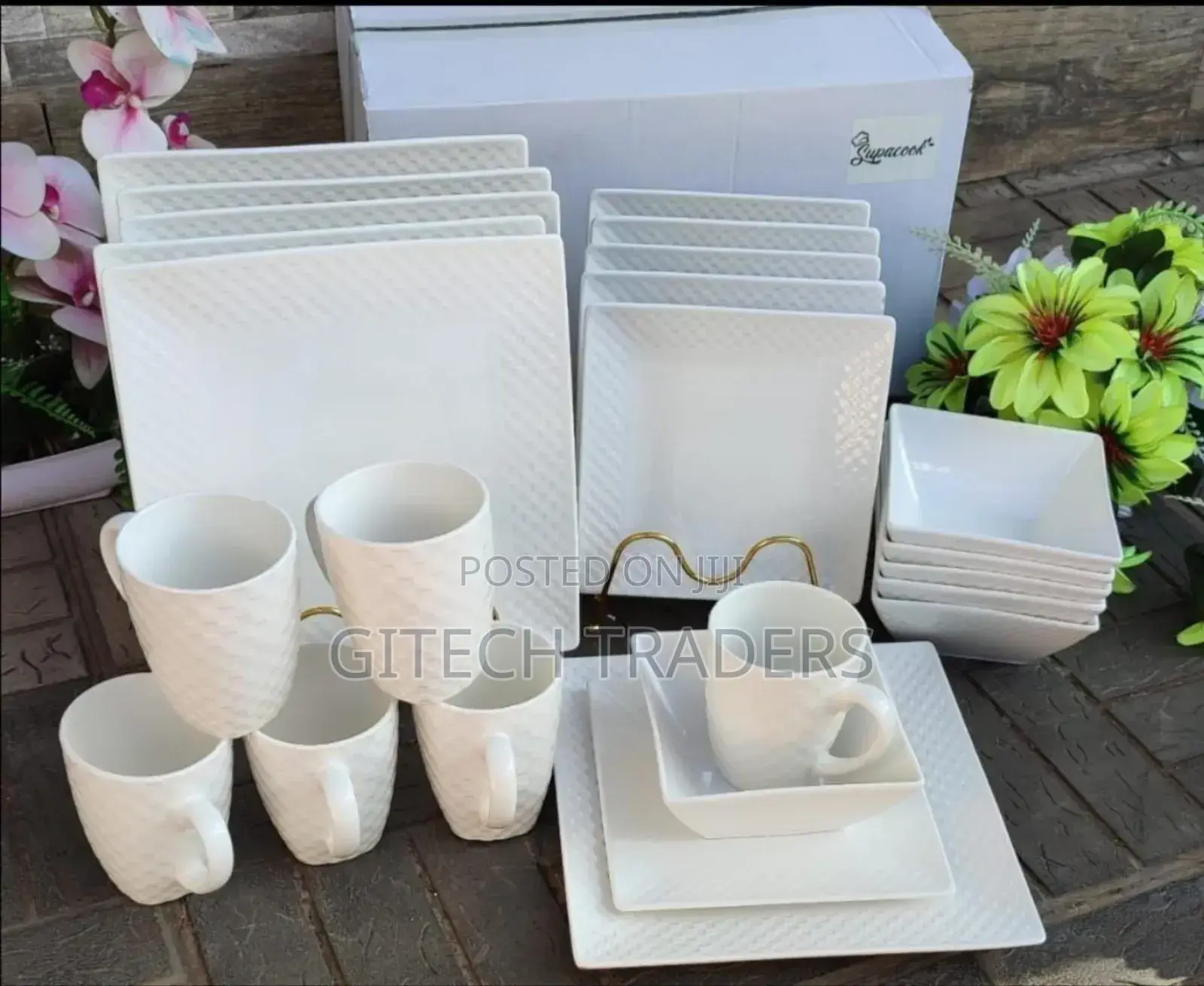 24pc Square Dinner Set