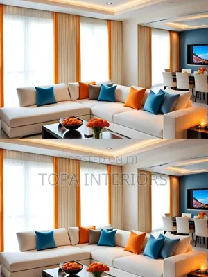 Yellow and White Beautiful House Window Curtains and Sheers