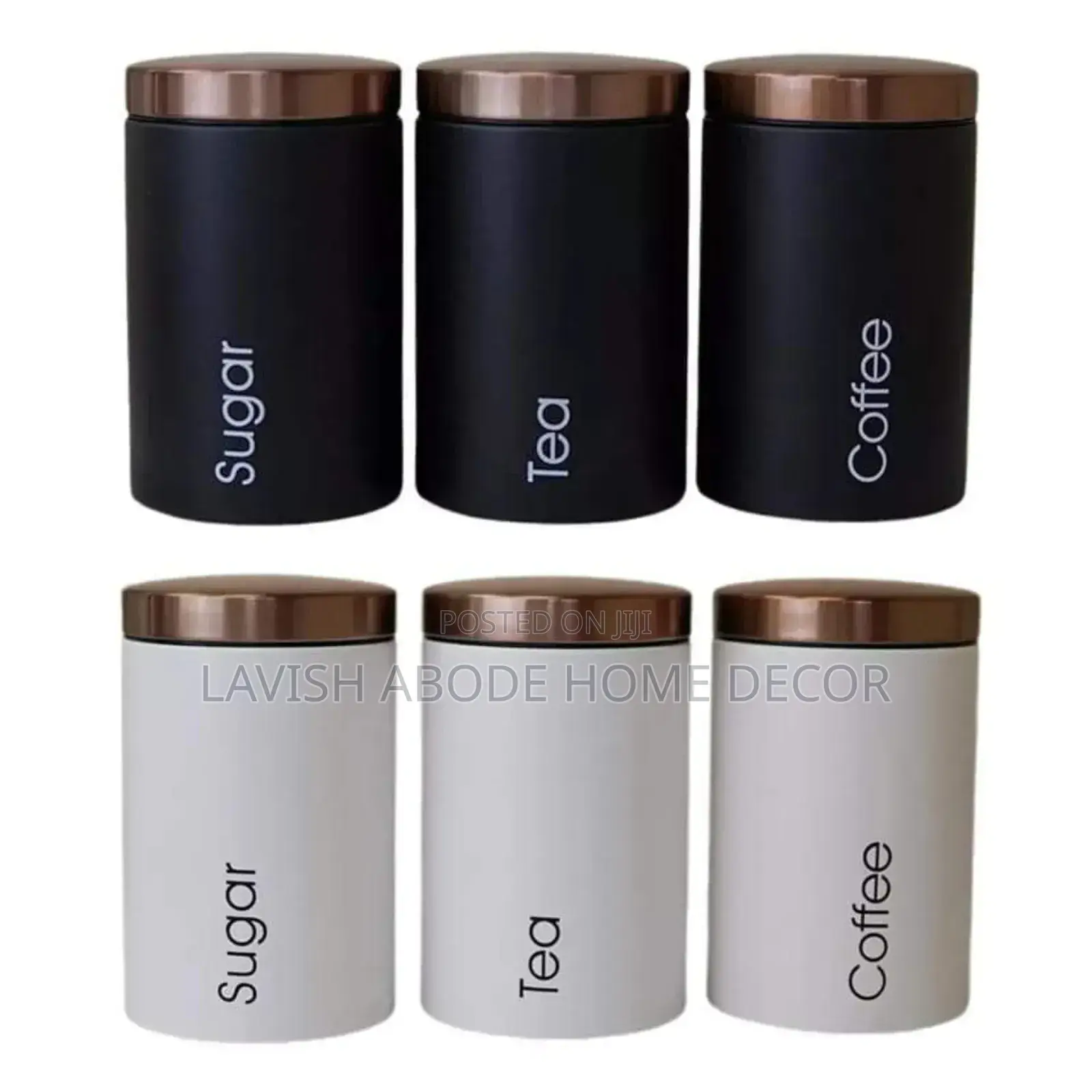 Tea Sugar Coffee Canisters 3 in 1