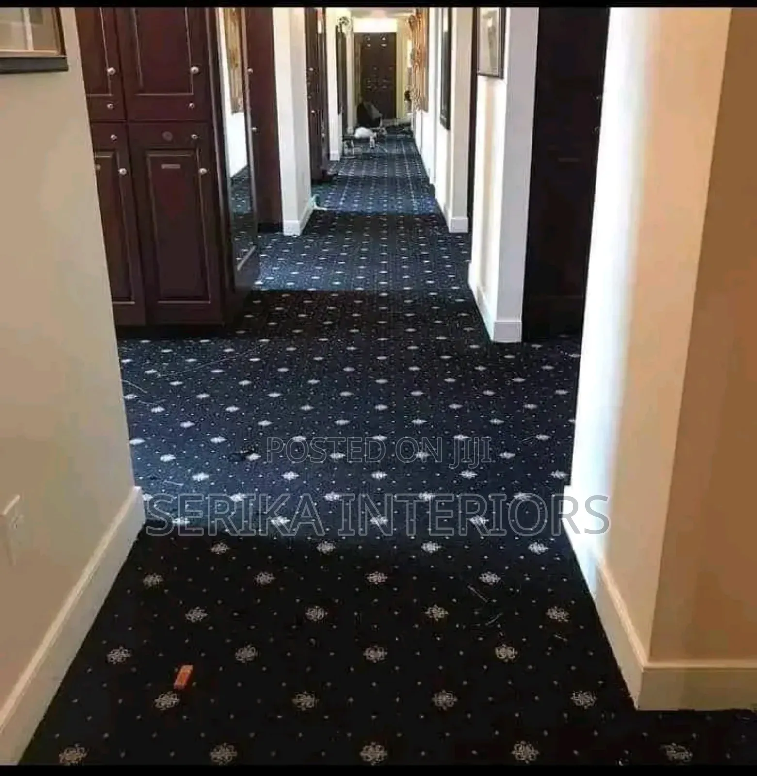 Navy Blue Office Wall to Wall Carpets