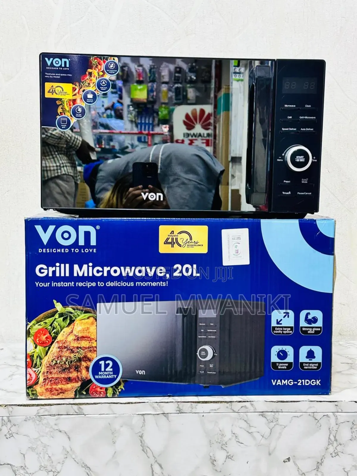 VON 25L Microwave Digital With Grill Large Cavity Space