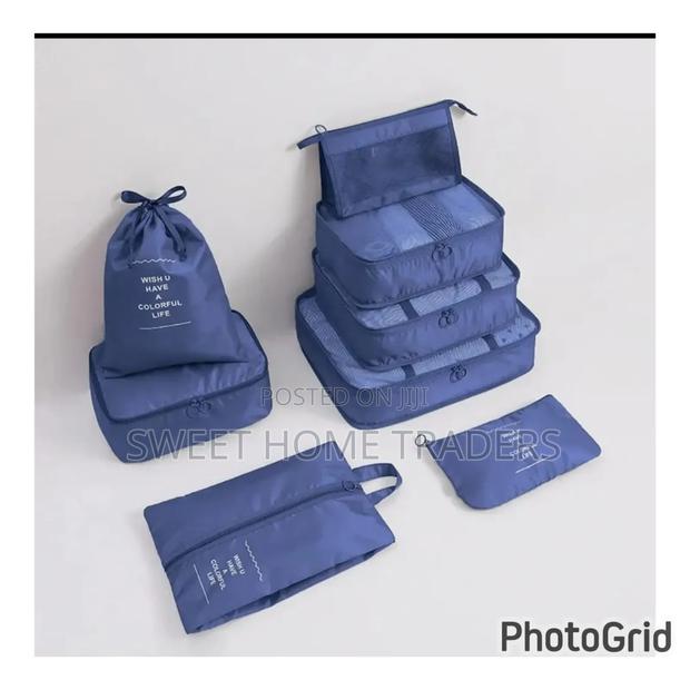 8 In 1 Luggage Travel Organizers Blue ..