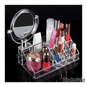 Acrylic Cosmetic Organiser With Mirror