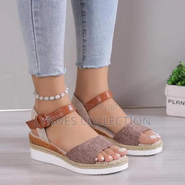 New Strapped Open Wedge, Denin Wedge - main view