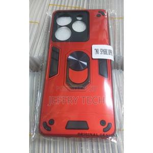 Tecno Spark 10 Pro: Ring Stand Cover Case _ RED. - thumbnail 2