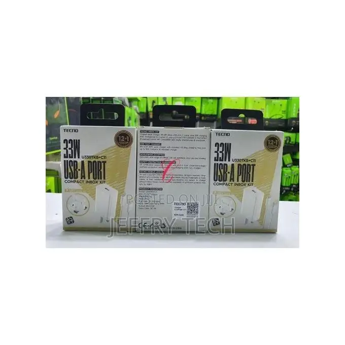 Tecno Spark 10 Pro 33W Fast Charger-White