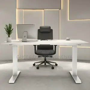 Office Tables: Adjustable Height Desk Long Wood Table Top