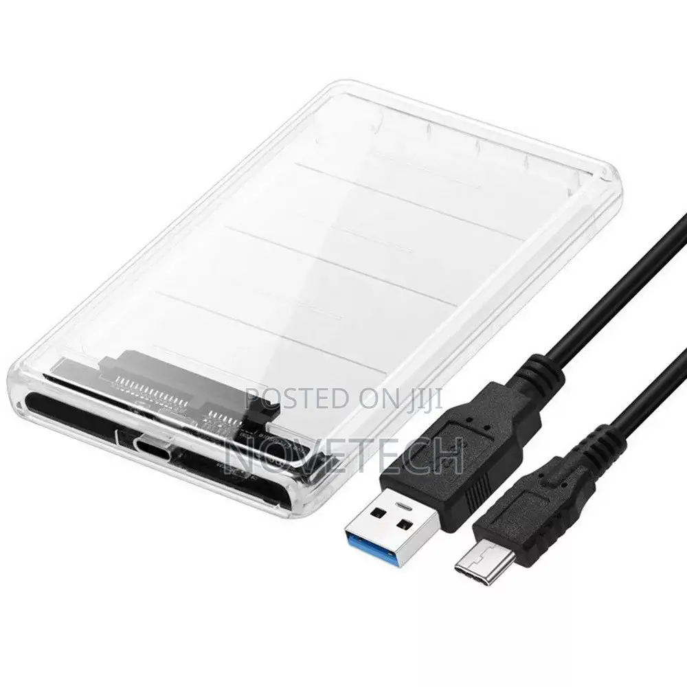 USB-C Transparent External HDD SDD 2.5 " USB 3.1 Enclosur