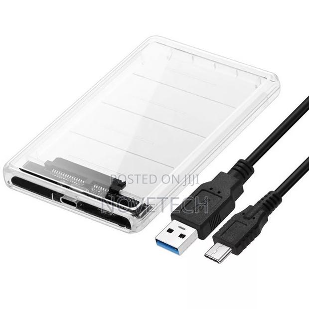 USB-C Transparent External HDD SDD 2.5 " USB 3.1 Enclosur