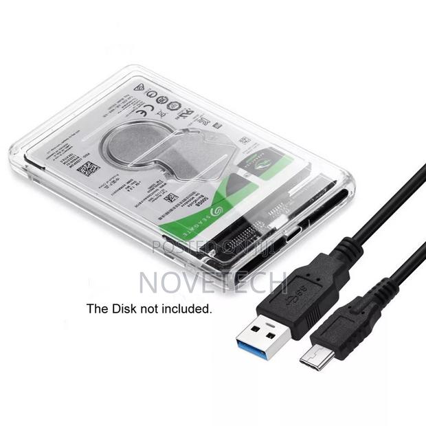 USB-C Transparent External HDD SDD 2.5 " USB 3.1 Enclosur - thumbnail 3