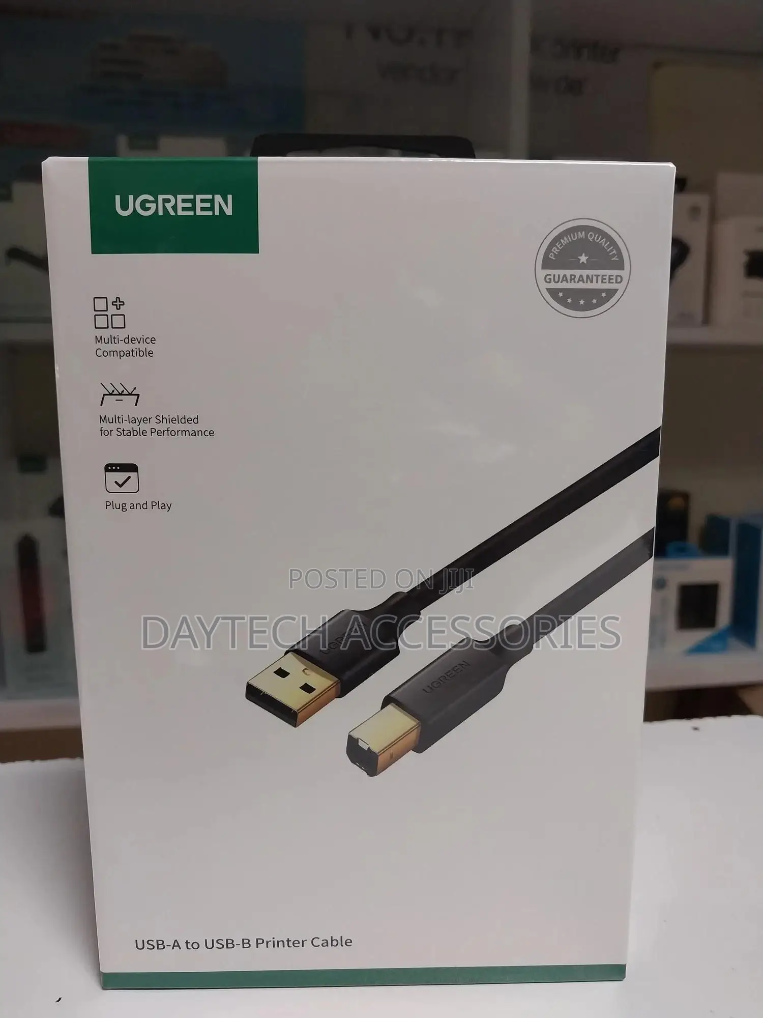 Ugreen Usb 2.0 Am to Bm Printer Cable 1.5m (Black) Ug-10350