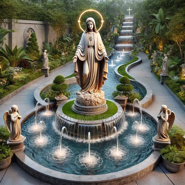 Expert Catholic Mary Fountain River Pond Construction - main view