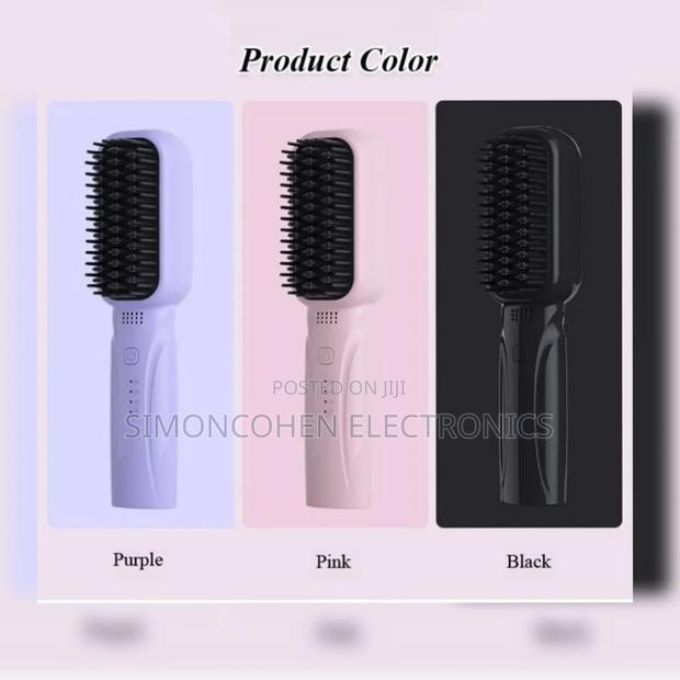 Rechargeable Portable Cordless Hair Straightener Brush