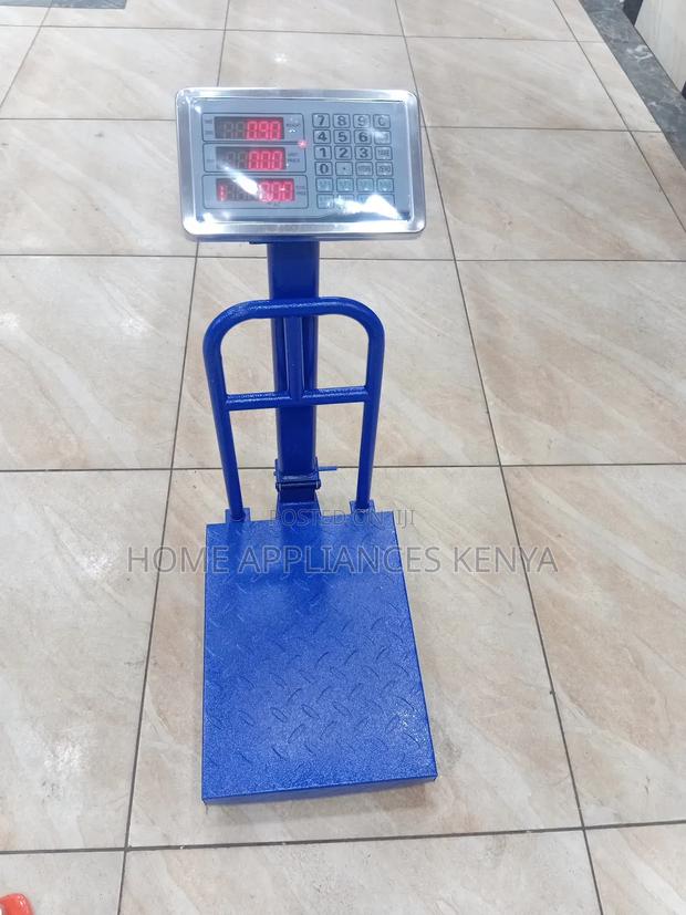 Blue Rechargeable Flatform Scale - main view