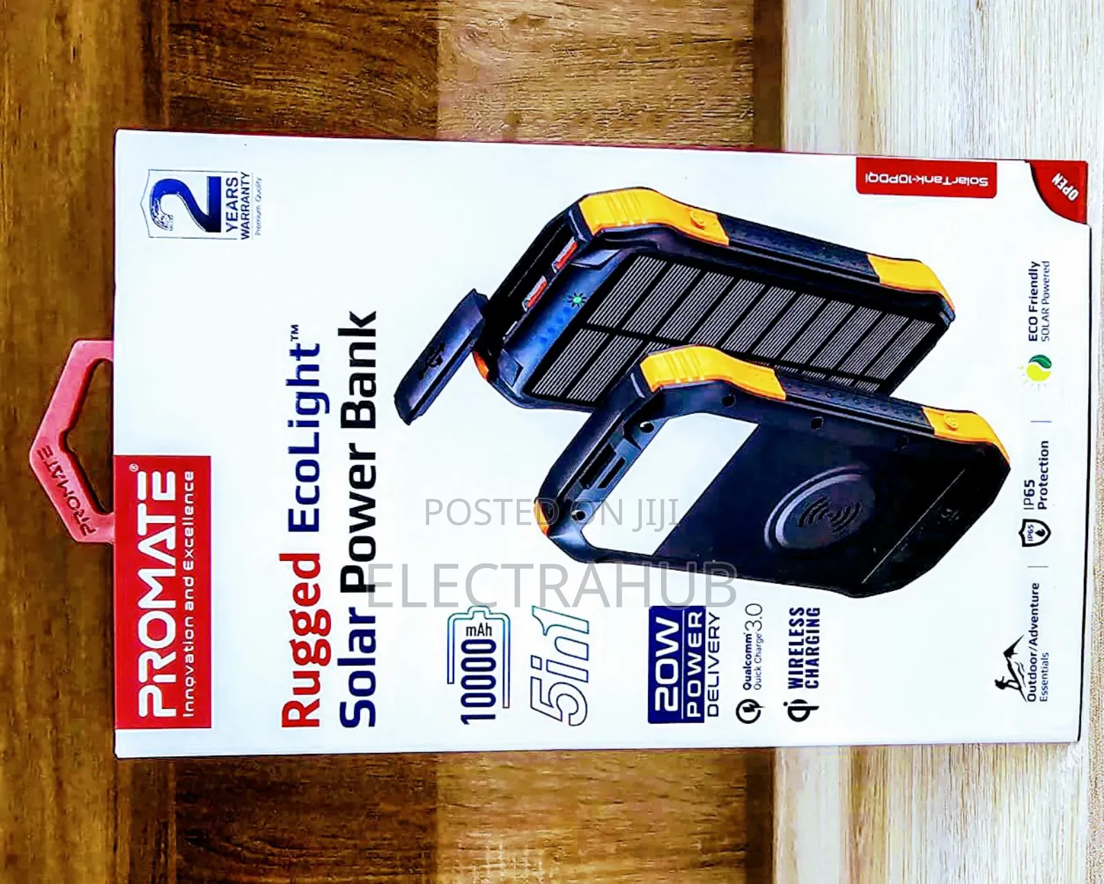 Promate Solartank Rugged 10pdqi Powerbank New Sealed