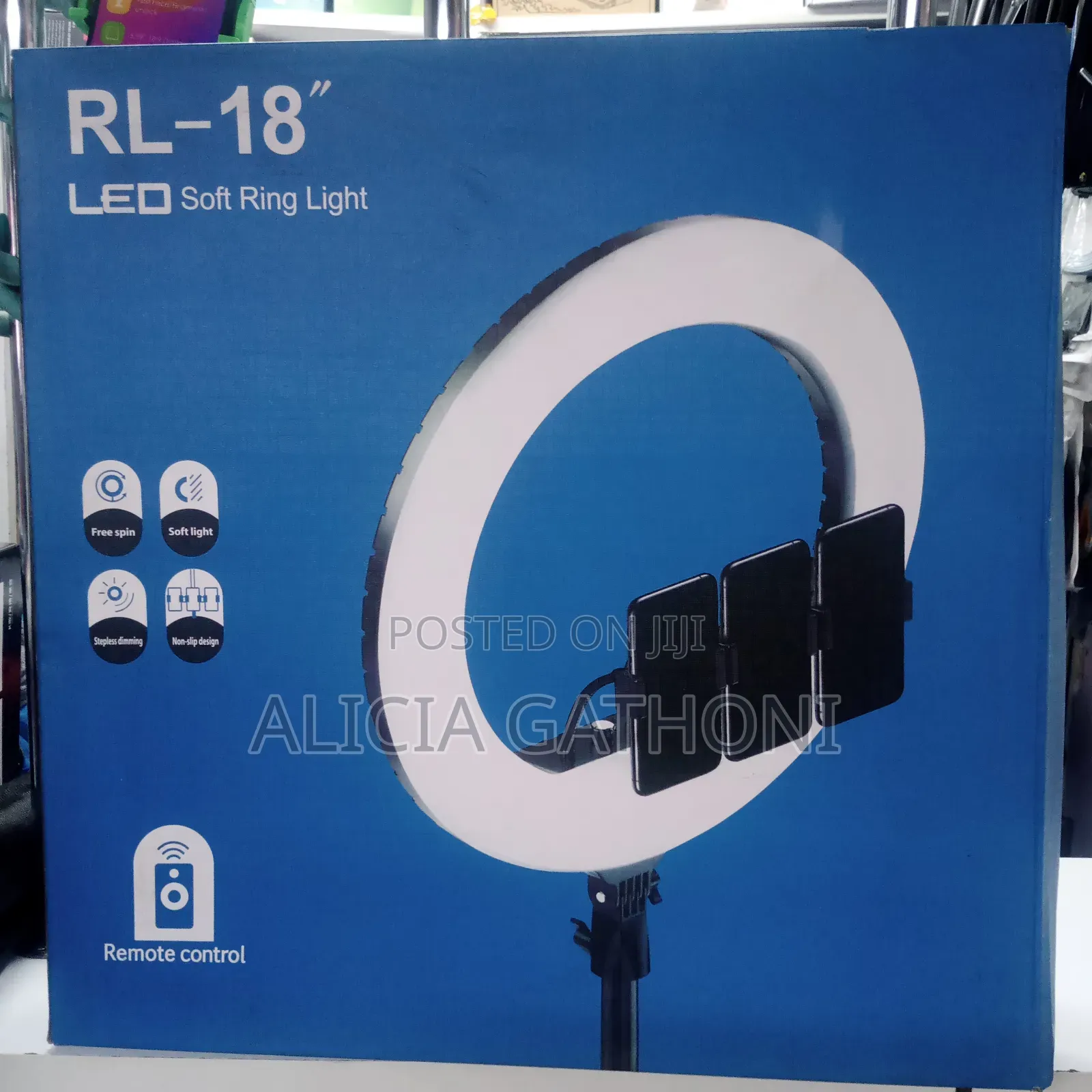 18" Ring Light With Three Lighting Modes