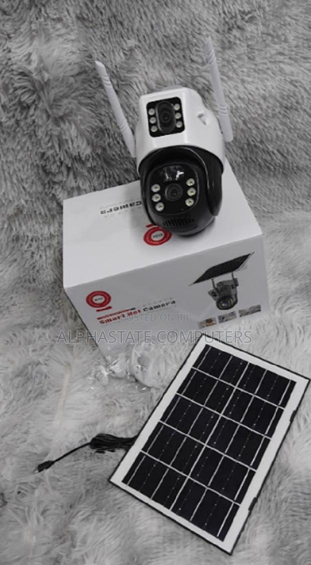 Rotating V380 Dual Lens 4G Simcard Solar PTZ Outdoor Camera