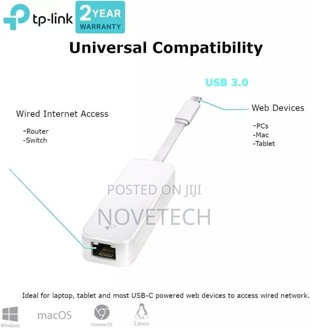 Tp-Link USB Type C to RJ45 Gigabit Ethernet Network Adapter - thumbnail 3