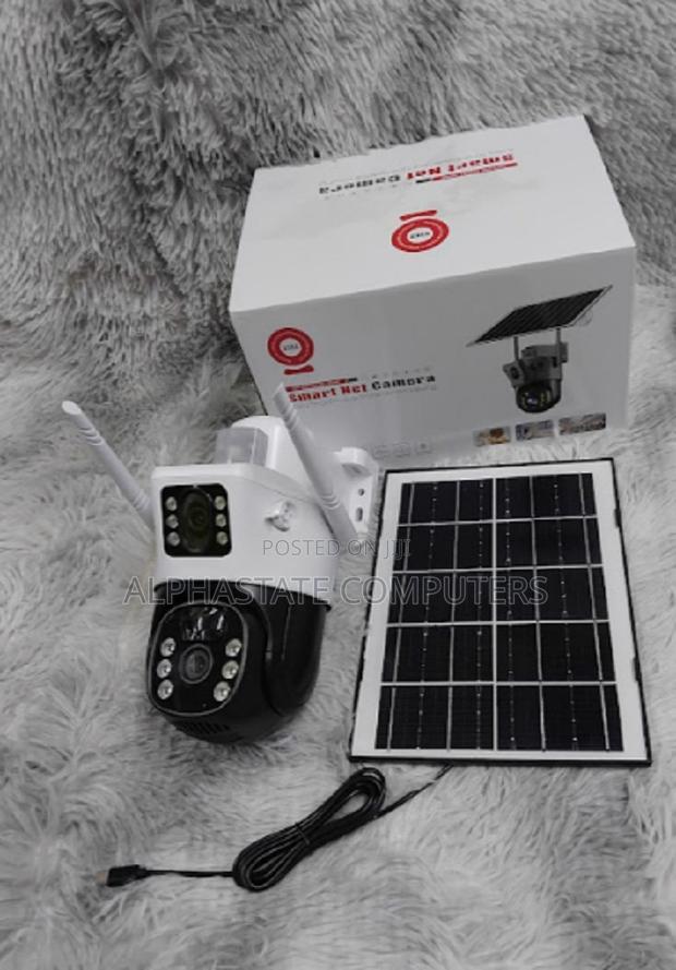 ^PTZ V380 Pro Dustproof Dual Lens Screen 4G Solar Camera^ - main view
