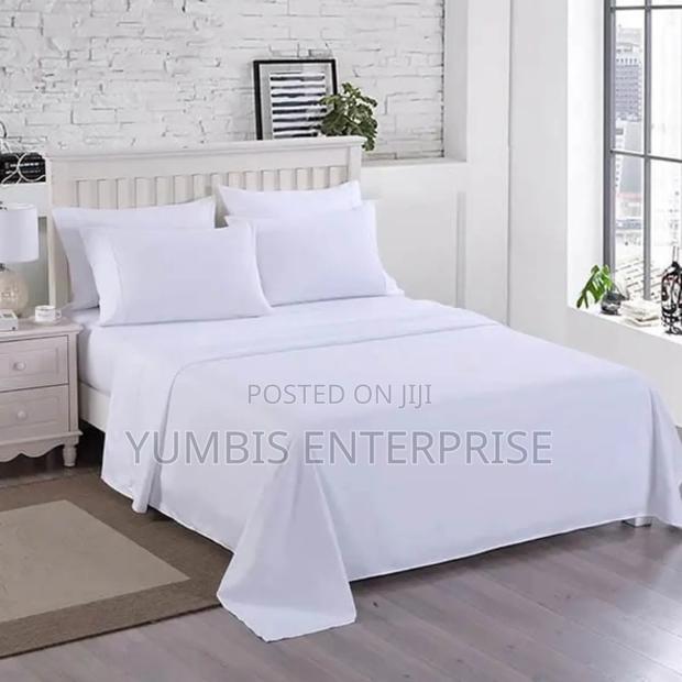 Pure White Plain Bedsheet Sets(2 Sheets 4 Pillow Cases 6*7