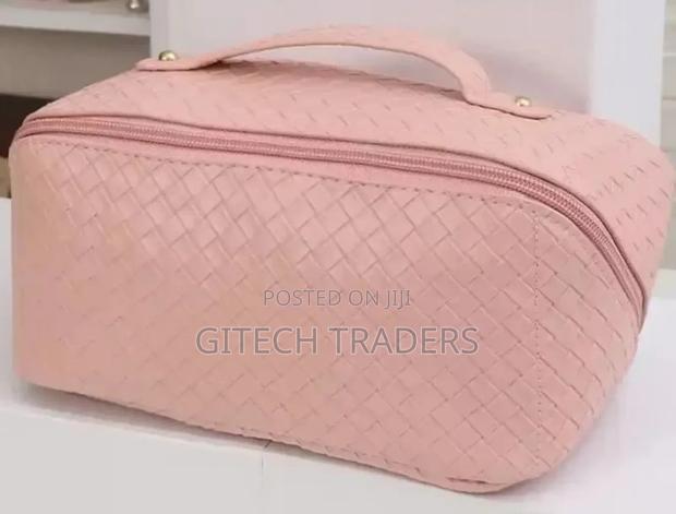 Plaid Make Up Bag Multifunctional PU Leather Makeup