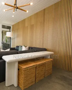 Brown Wpc Fluted Wall Panels