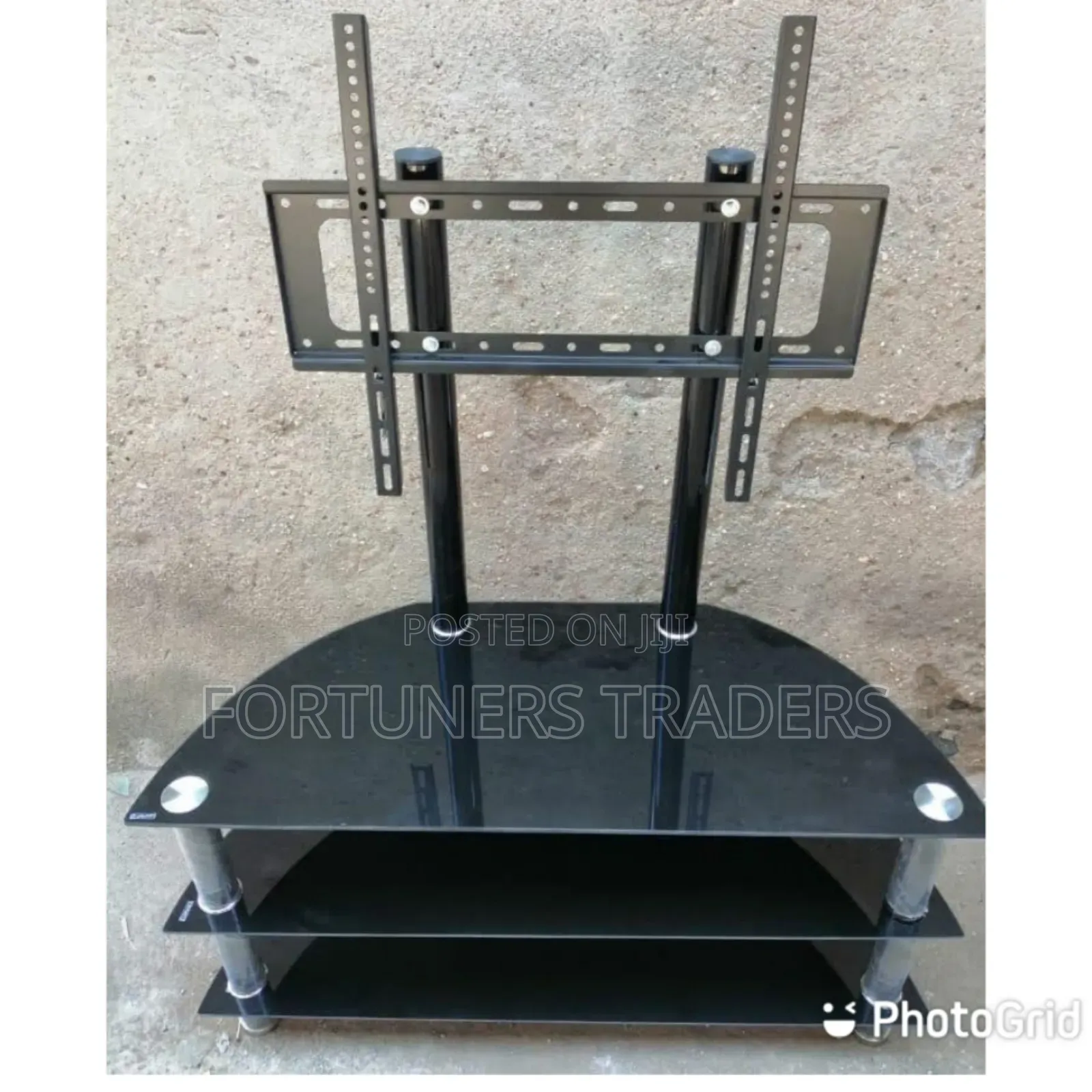 Executive Glass Tv Stand With Wall Mount