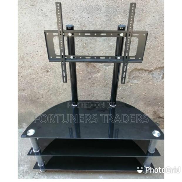 Executive Glass Tv Stand With Wall Mount - main view