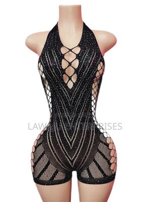 Black Glitter Romper - thumbnail 2