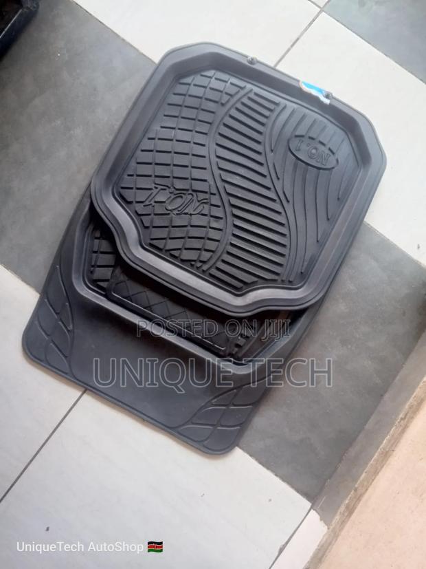 Universal Black Car Mat: Anti-Slip, Waterproof Design