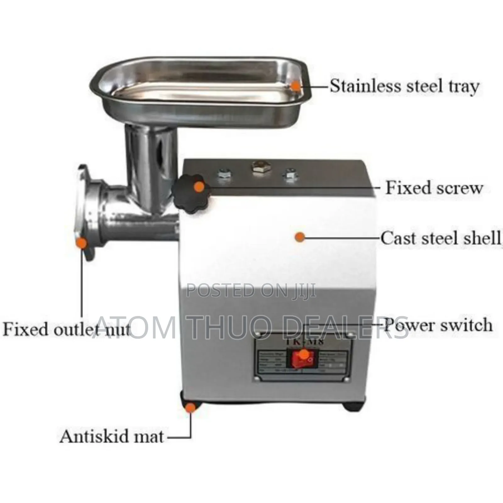 TK Commercial Butchery M8 Multifunctional Meat Mincer
