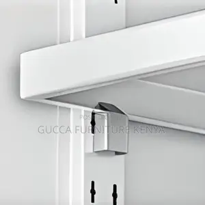 Cabinets:2-Door Metallic Display Cabinet With Safe