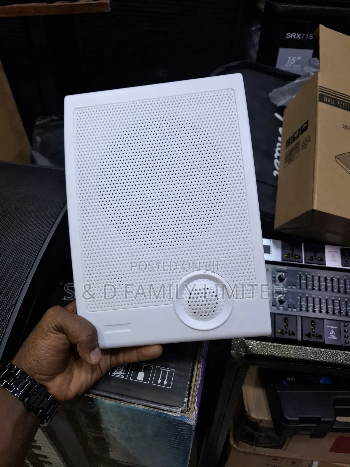 White Wall Mount Speaker With Tweeter