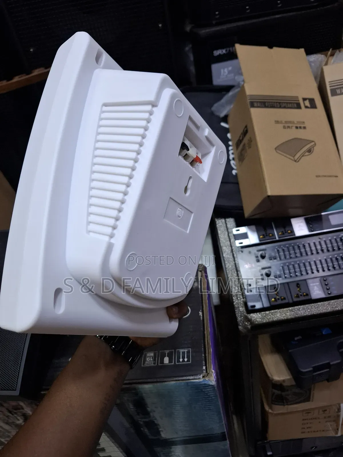 White Wall Mount Speaker With Tweeter