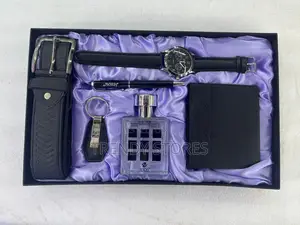 6 In 1 Black Leather Men Gift Set