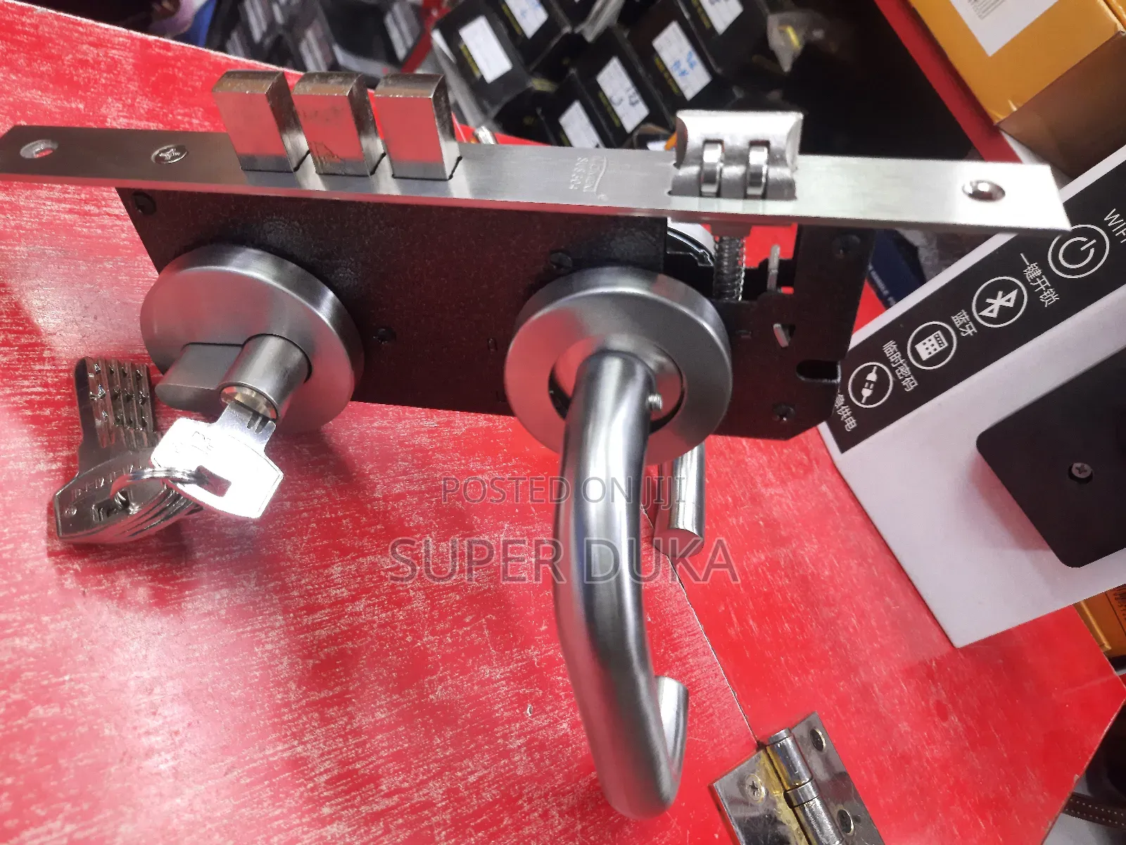 Rose Handle Door Lock Set. 3 Pin Latch