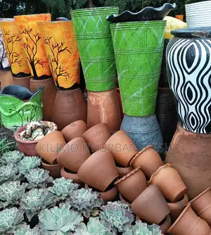 Beautiful Clay Pots Various Sizes Colors