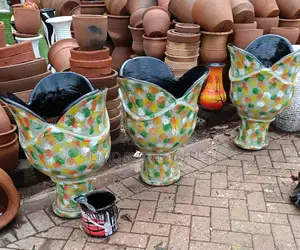 Beautiful Clay Pots Various Sizes Colors