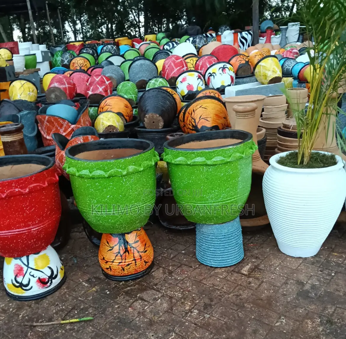 Beautiful Clay Pots Various Sizes Colors