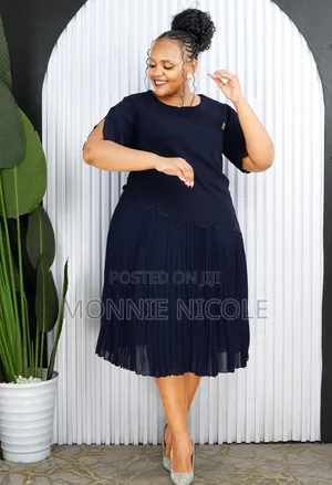 Plus Size Classy Black/Navy Blue 