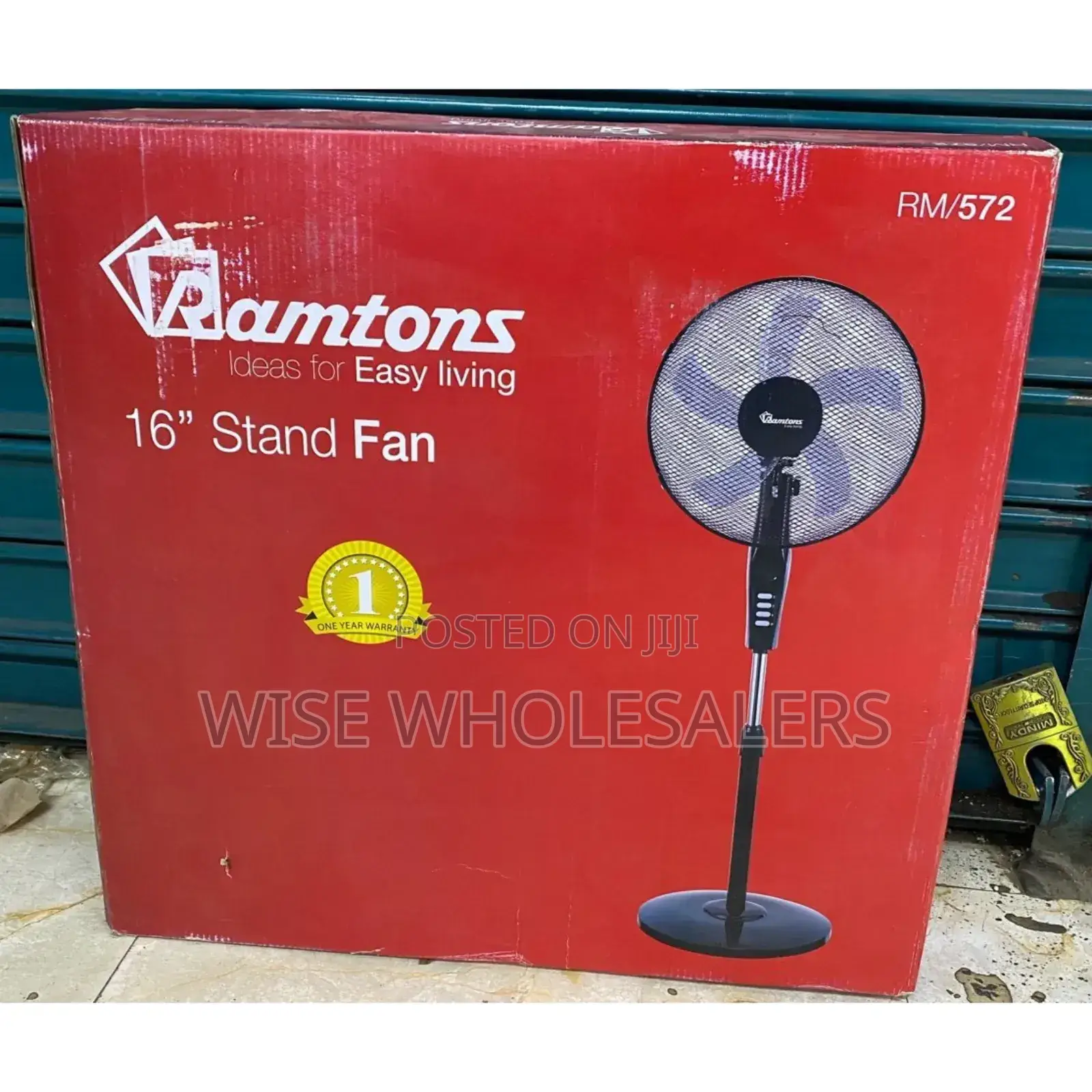 Ramtons Rm/572 – Black Econo Standing Fan – 3 Speed – Black