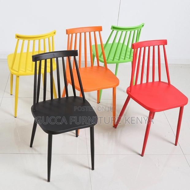 Home Chairs: Multicolor Plastic Back Dining Room Chair - thumbnail 5