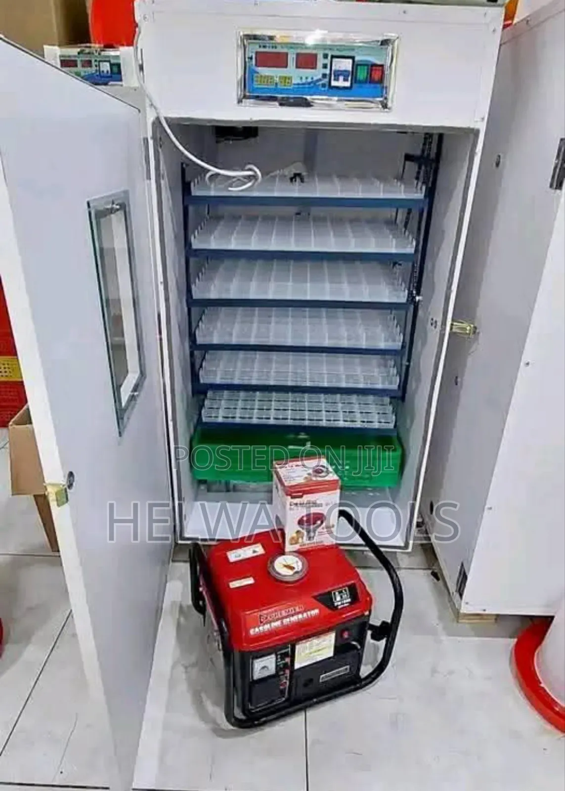 528 Eggs Incubator + Power Back Up Generator