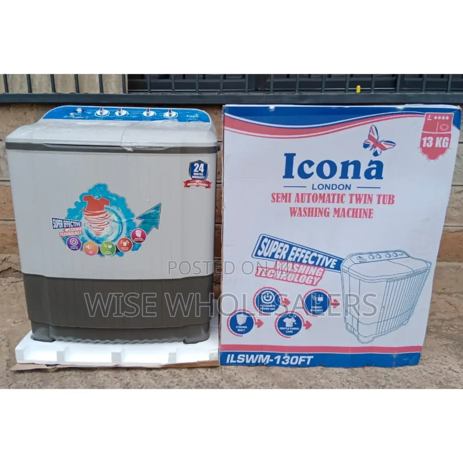 Icona Washing Machine 13kgs Twin Tub